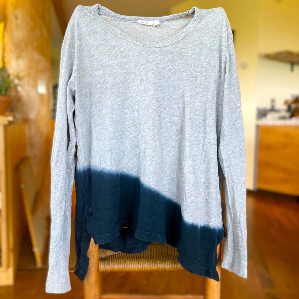Wilt Dip-Dyed Tunic Crew - Slant Hem